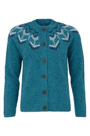 Celtic & Co. Blue Donegal Fair Isle Cardigan - Image 3 of 5