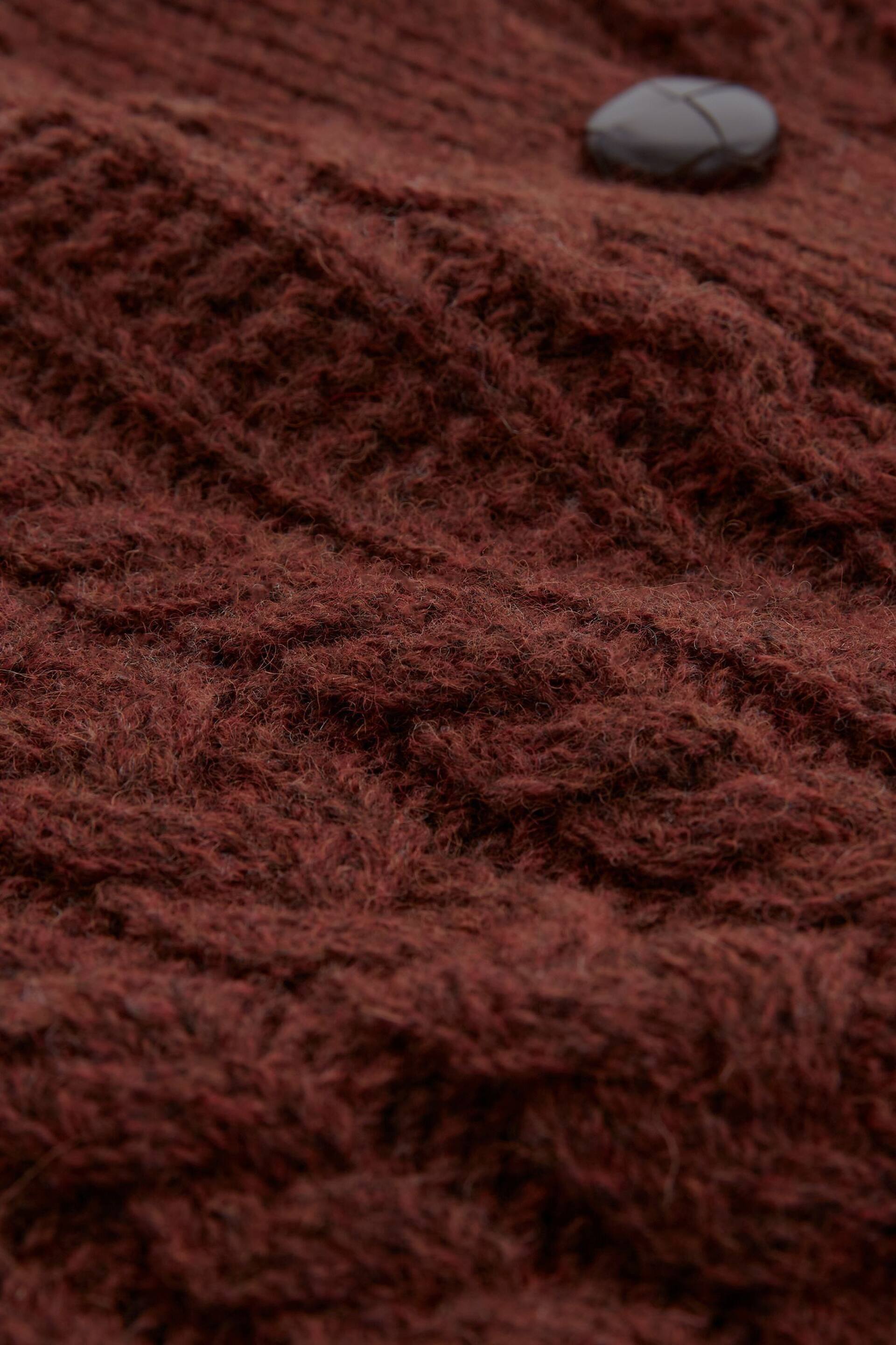 Celtic & Co. Cable Boyfriend Brown Cardigan - Image 5 of 7