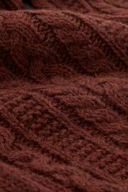 Celtic & Co. Cable Boyfriend Brown Cardigan - Image 7 of 7