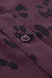 Celtic & Co. Purple Printed Long Sleeve Shirt - Image 5 of 7