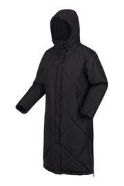 Regatta Black Cambrie Longline Padded Thermal Jacket - Image 9 of 9