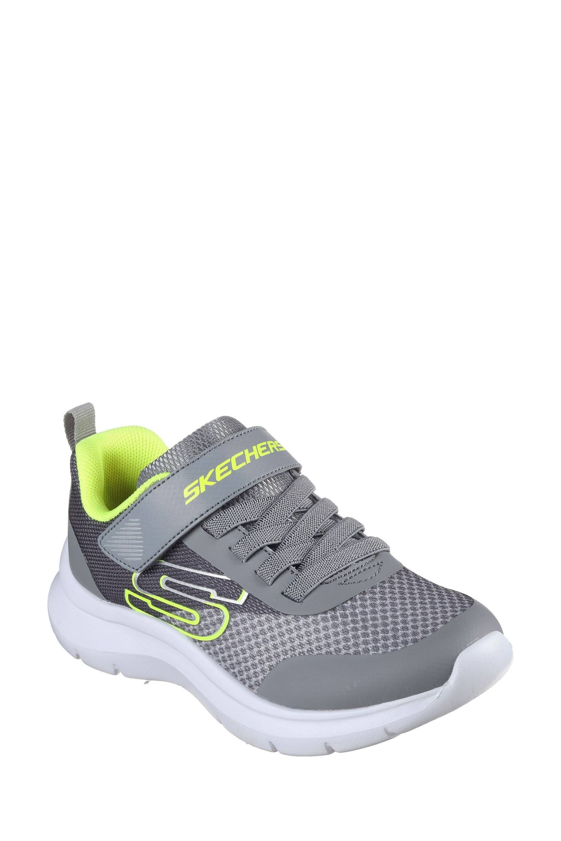 Skechers Grey Fast Solar Squad Trainers - Image 3 of 5