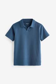 Navy Revere Collar Short Sleeve Polo Shirt (3-16yrs) - Image 1 of 3