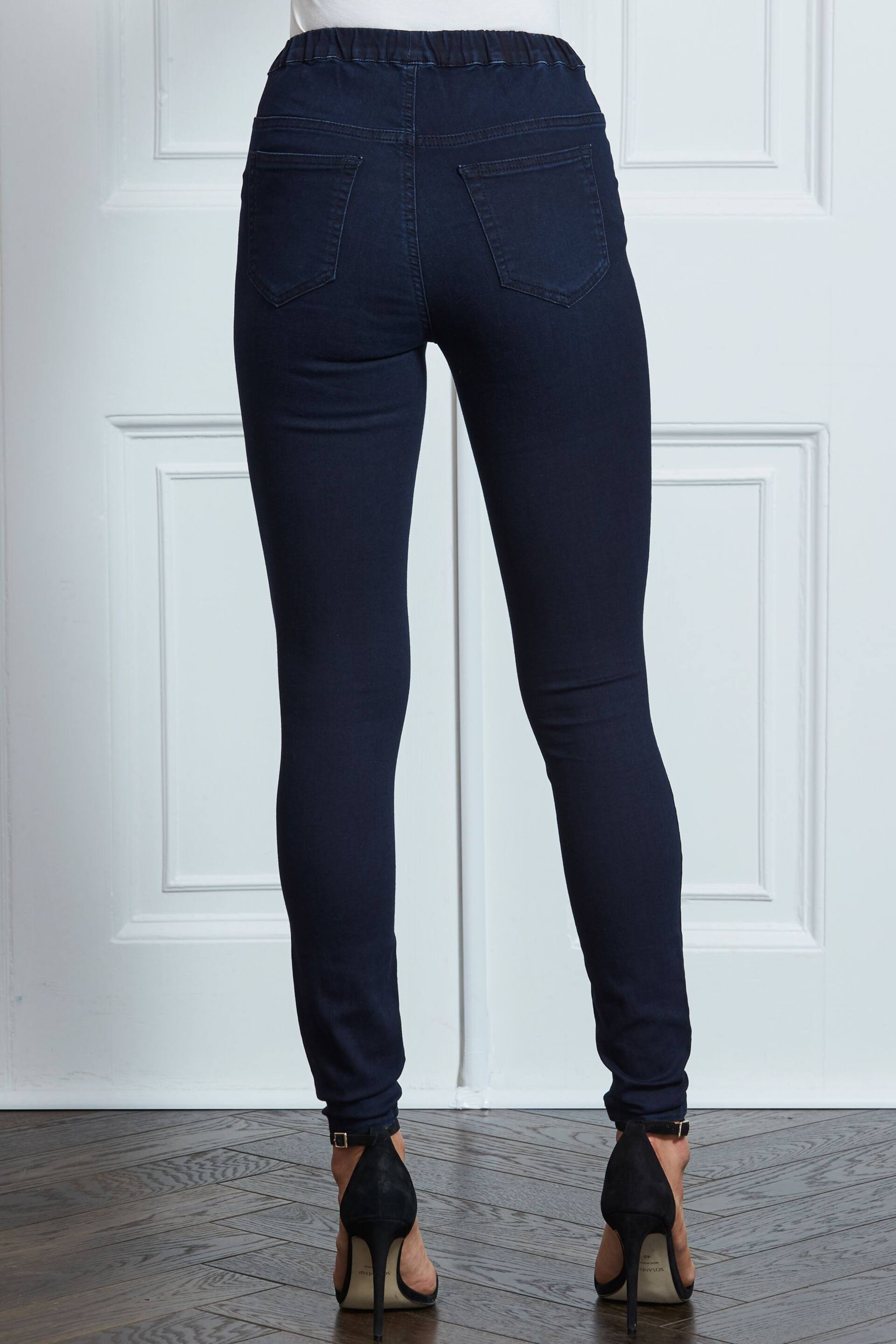 Sosandar Blue Soft Touch Jeggings - Image 3 of 4