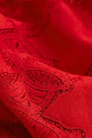 Red Lace Long Sleeve Blouse - Image 5 of 5