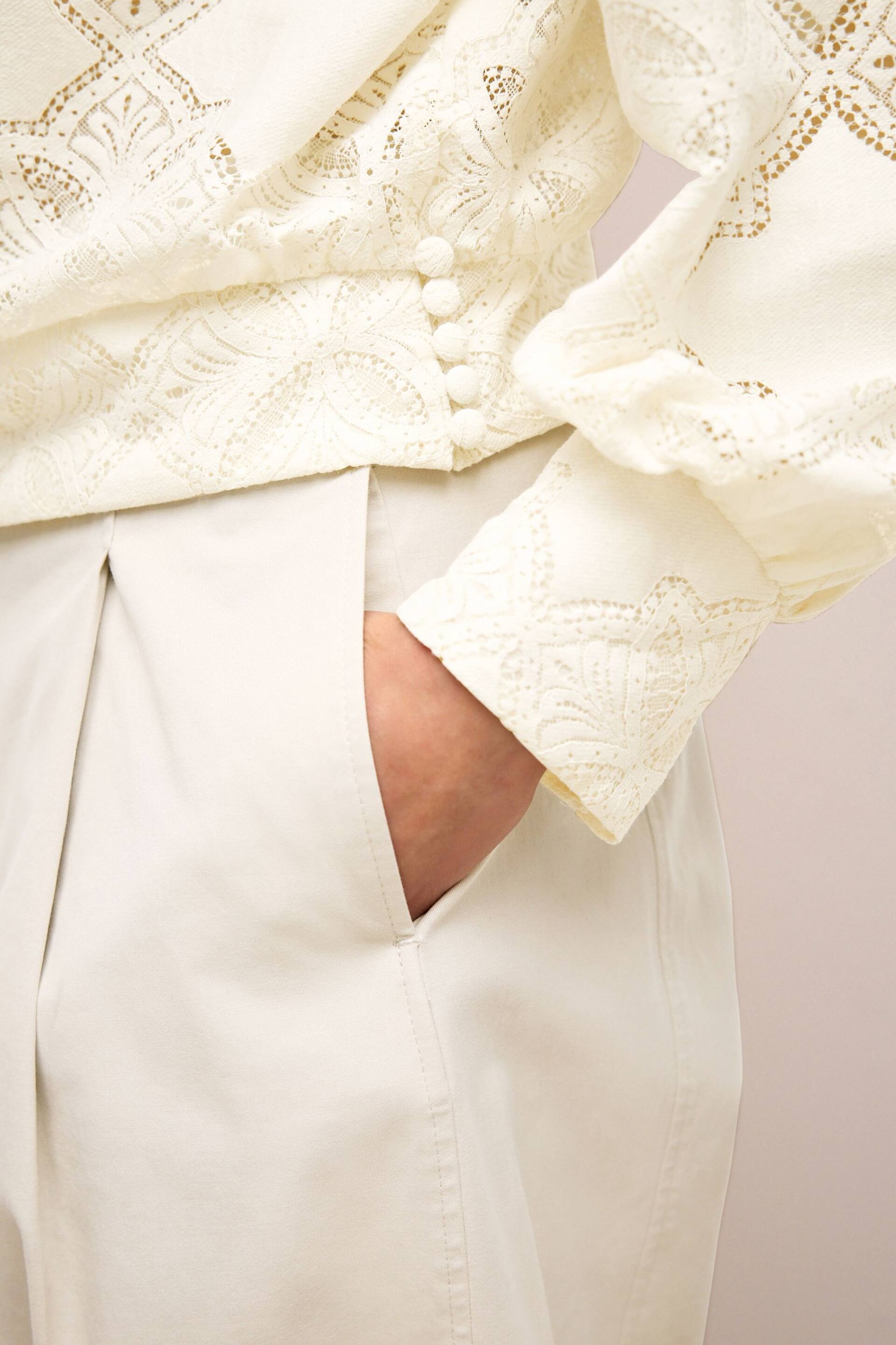 Ecru Lace Long Sleeve Blouse - Image 5 of 7