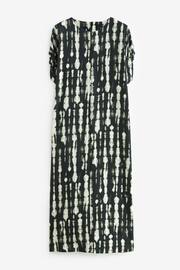 Black/White Short Sleeve Column T-shirt Midi Dress - Image 5 of 6