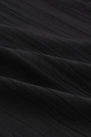 Black Short Sleeve Column T-shirt Midi Dress - Image 6 of 6