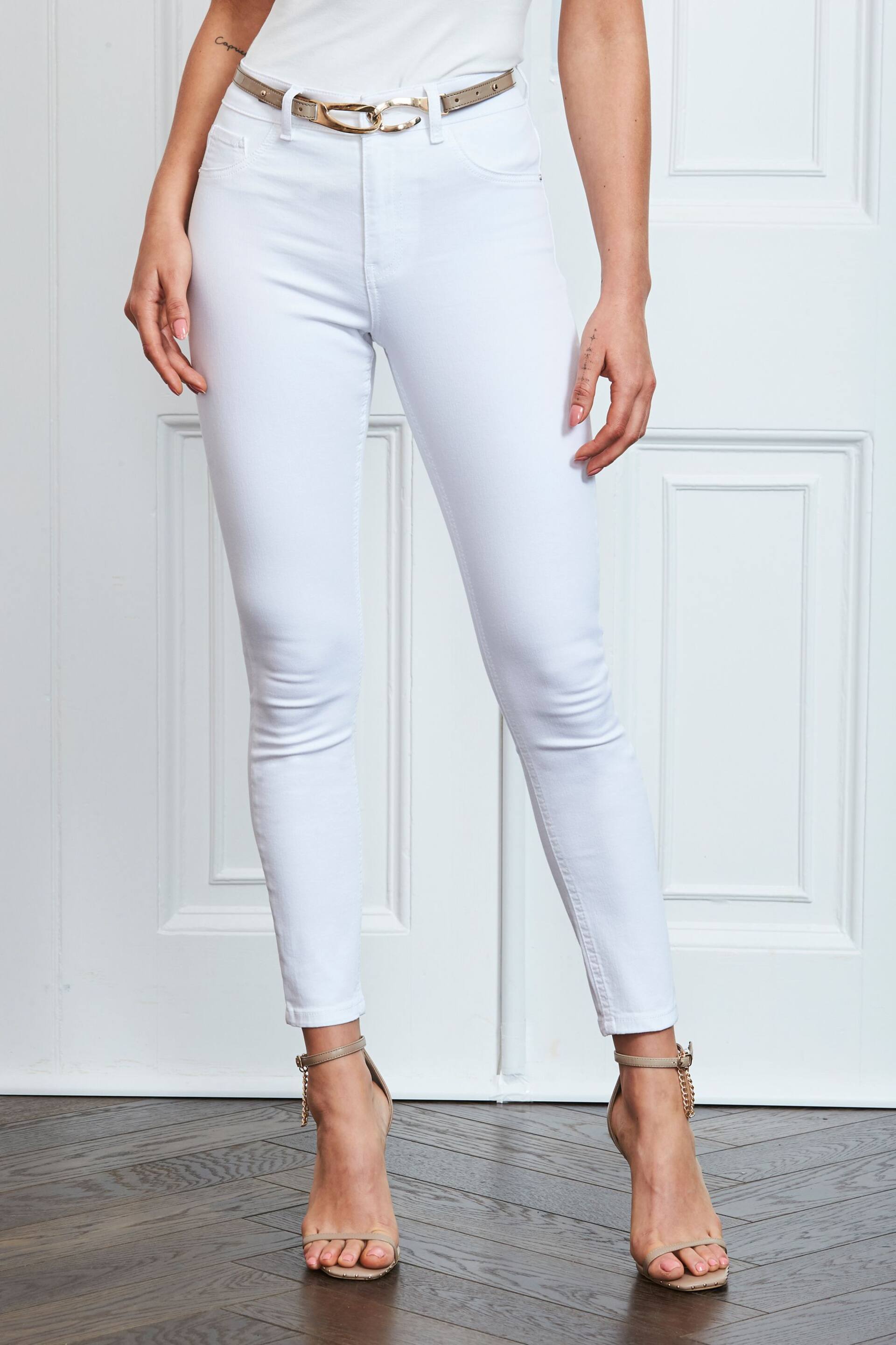 Sosandar White Tall Perfect Skinny Jeans - Image 3 of 5