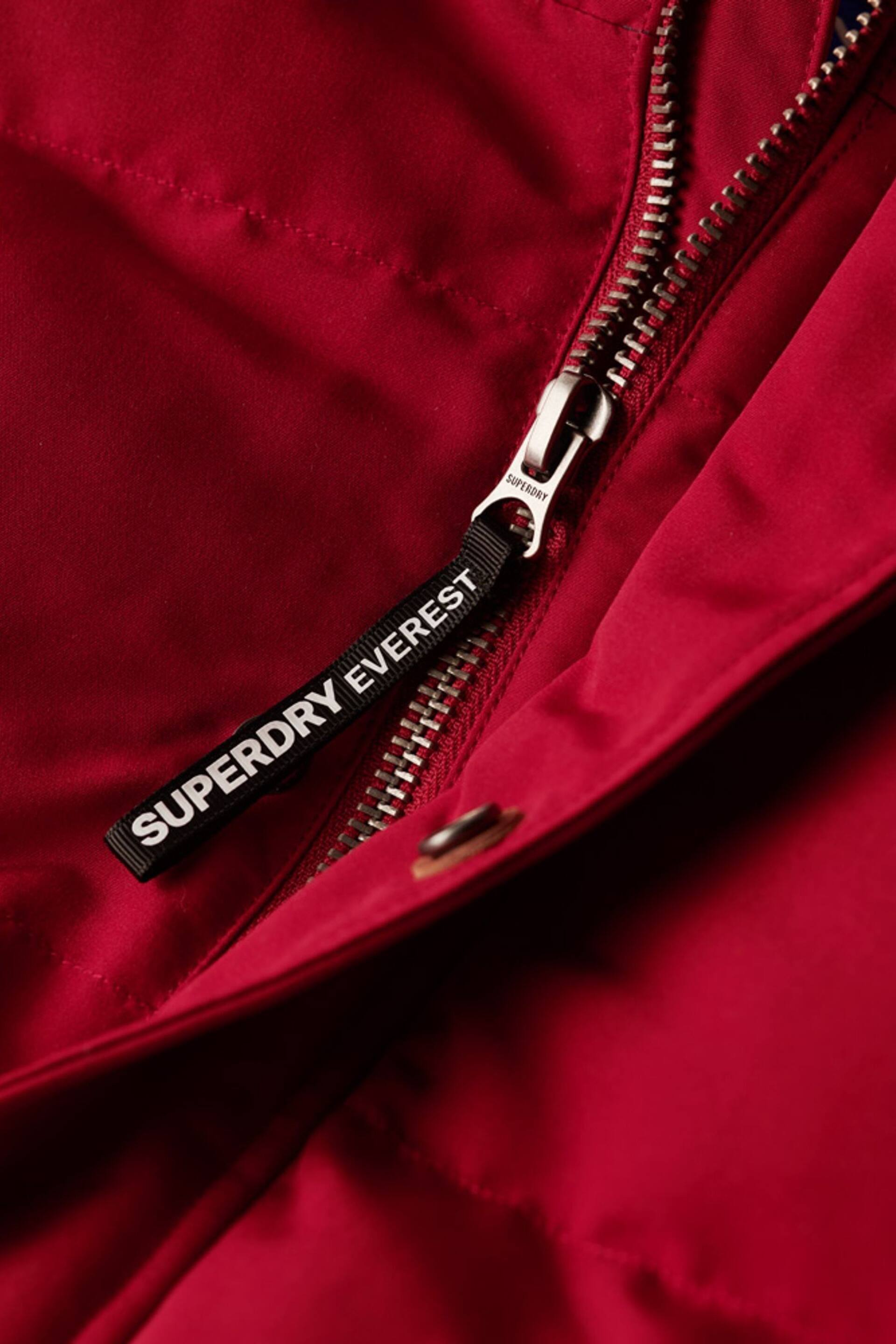 Superdry Red Hooded Everest Puffer Gilet - Image 4 of 5