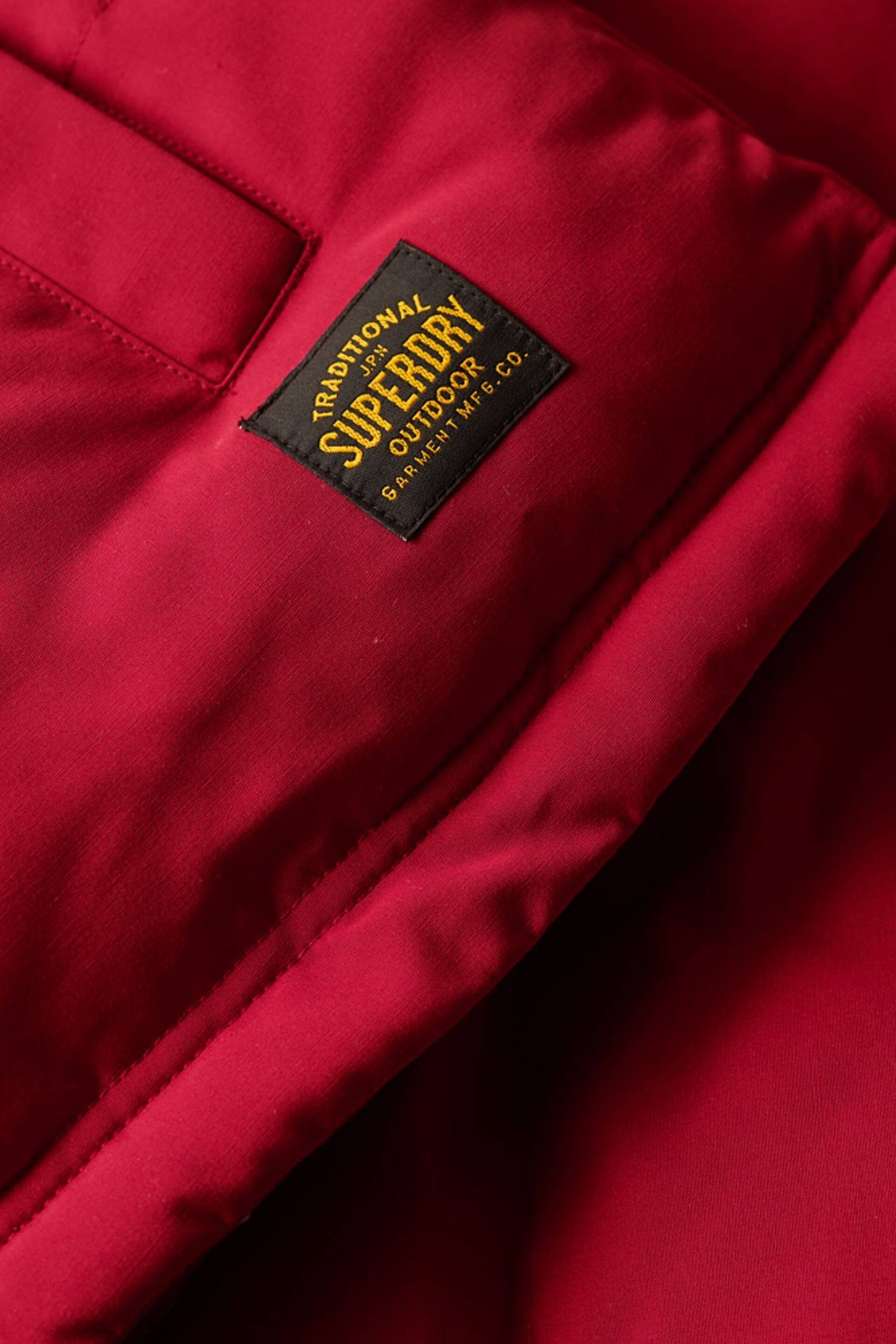 Superdry Red Hooded Everest Puffer Gilet - Image 5 of 5