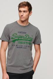 Superdry Grey Vintage Logo Premium Goods T Shirt - Image 1 of 4