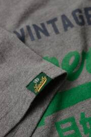 Superdry Grey Vintage Logo Premium Goods T Shirt - Image 4 of 4