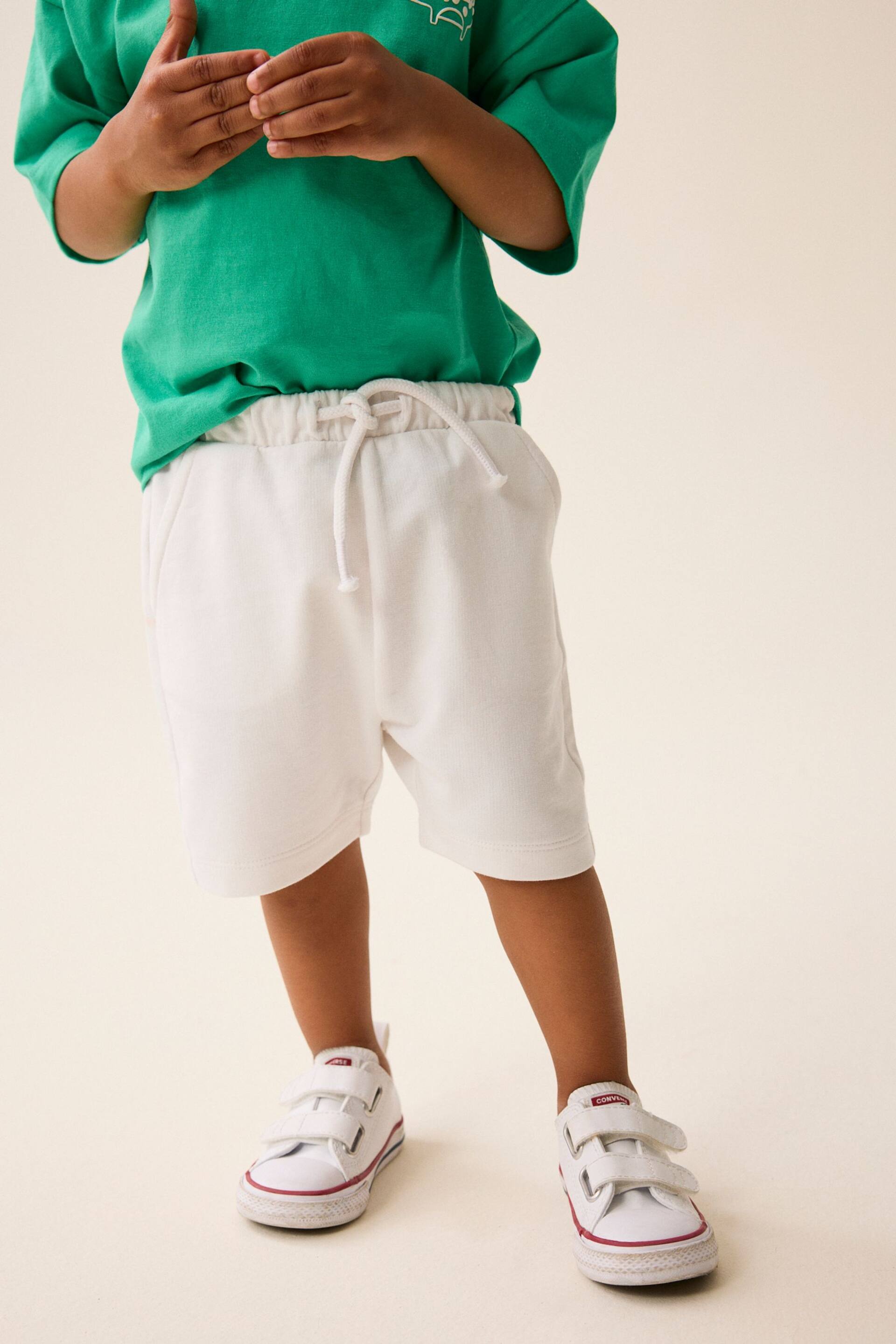 White Jersey Shorts (3mths-7yrs) - Image 1 of 6