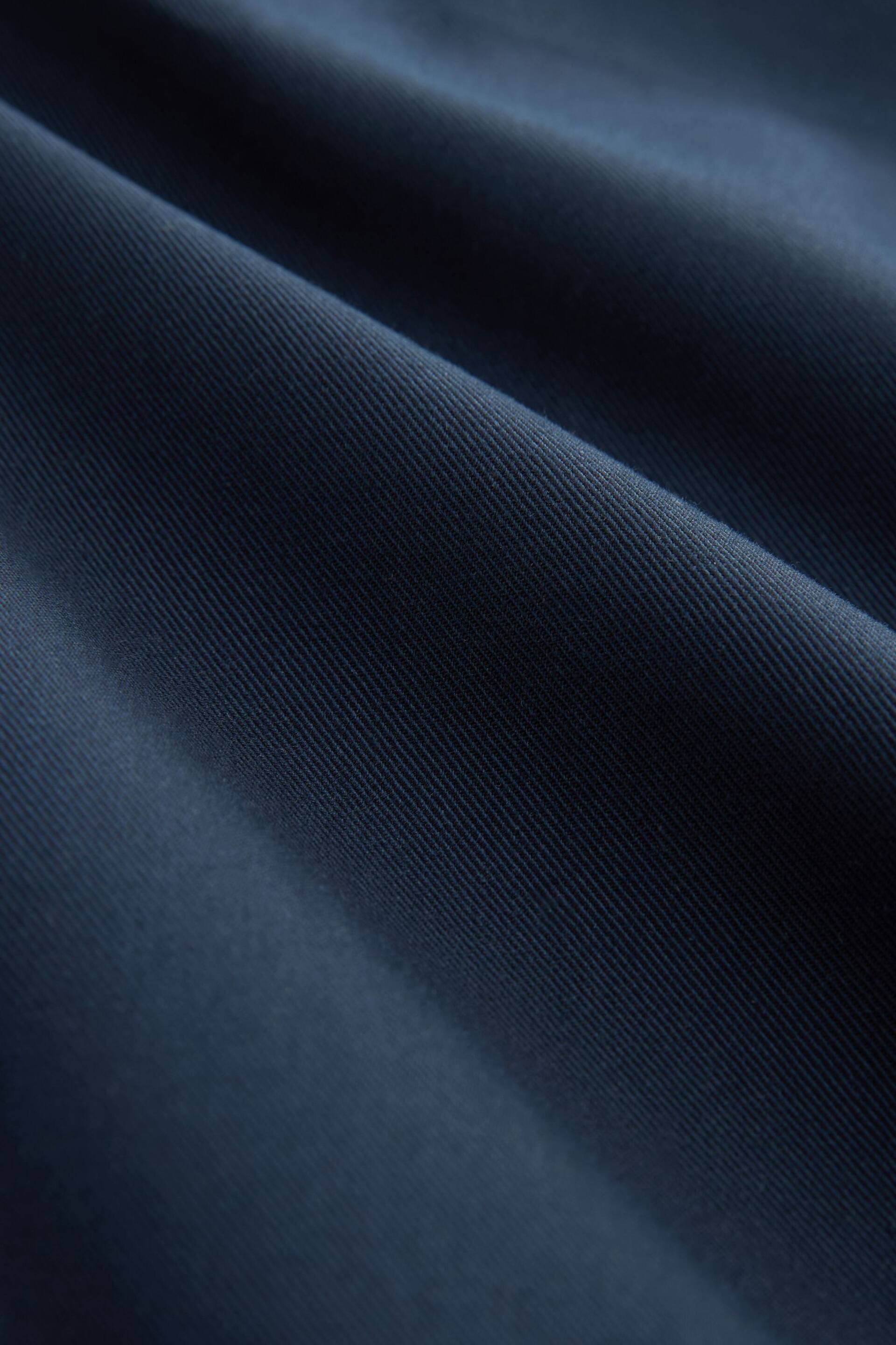 Navy Blue Cotton Mix Smart Wide Leg Trousers - Image 7 of 7
