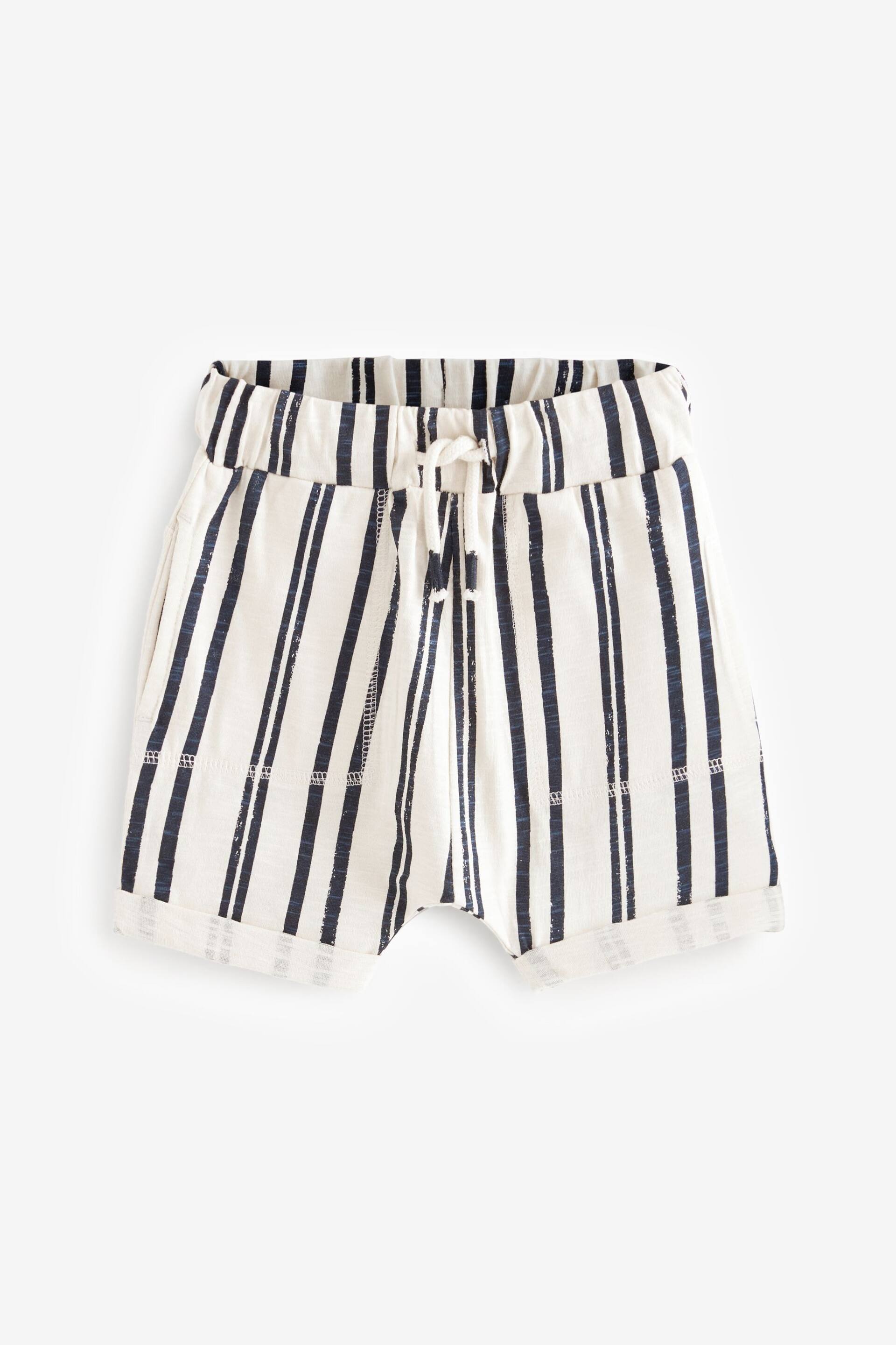 Ochre Yellow Stripe All Over Print Lightweight Jersey Shorts 3 Pack (3mths-7yrs) - Image 3 of 6