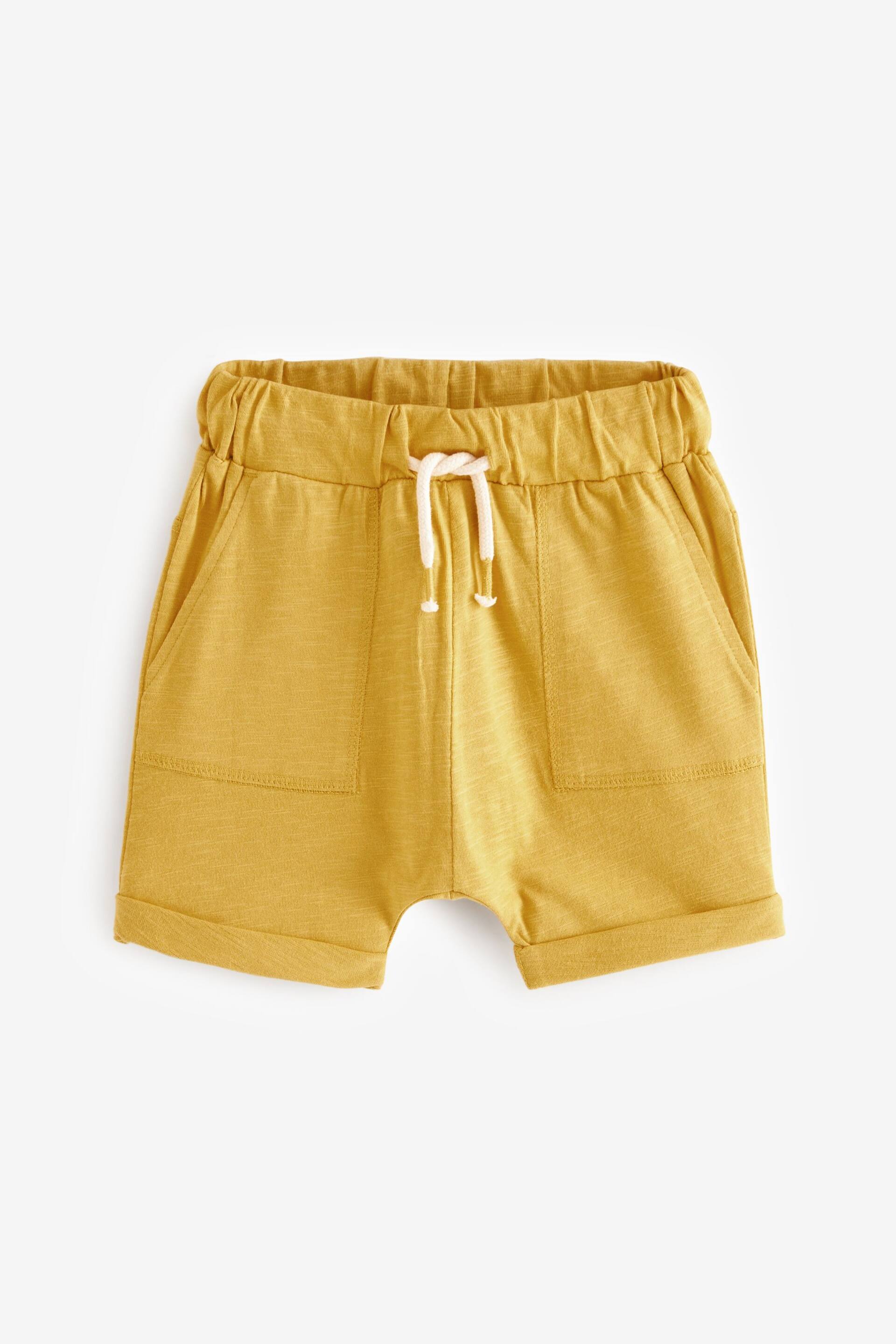 Ochre Yellow Stripe All Over Print Lightweight Jersey Shorts 3 Pack (3mths-7yrs) - Image 4 of 6