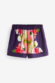 B by Ted Baker Coral/Blue Viscose Dobby Pyjama Shorts Set - Image 8 of 10