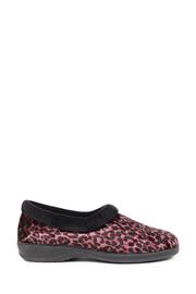 Pavers Red Leopard Print Casual Slippers - Image 1 of 5