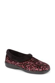 Pavers Red Leopard Print Casual Slippers - Image 2 of 5