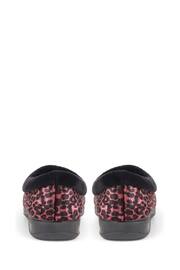 Pavers Red Leopard Print Casual Slippers - Image 3 of 5