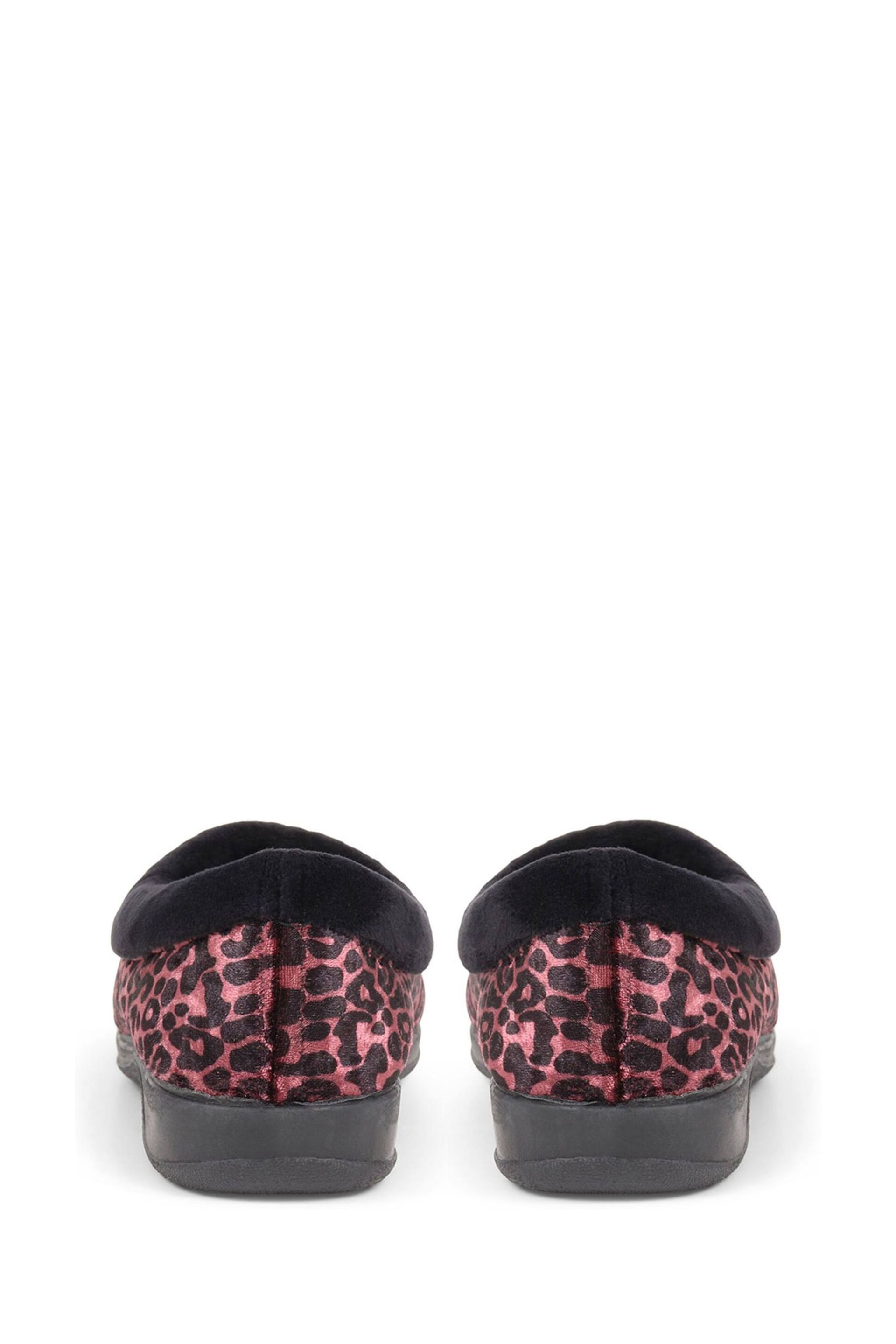 Pavers Red Leopard Print Casual Slippers - Image 3 of 5