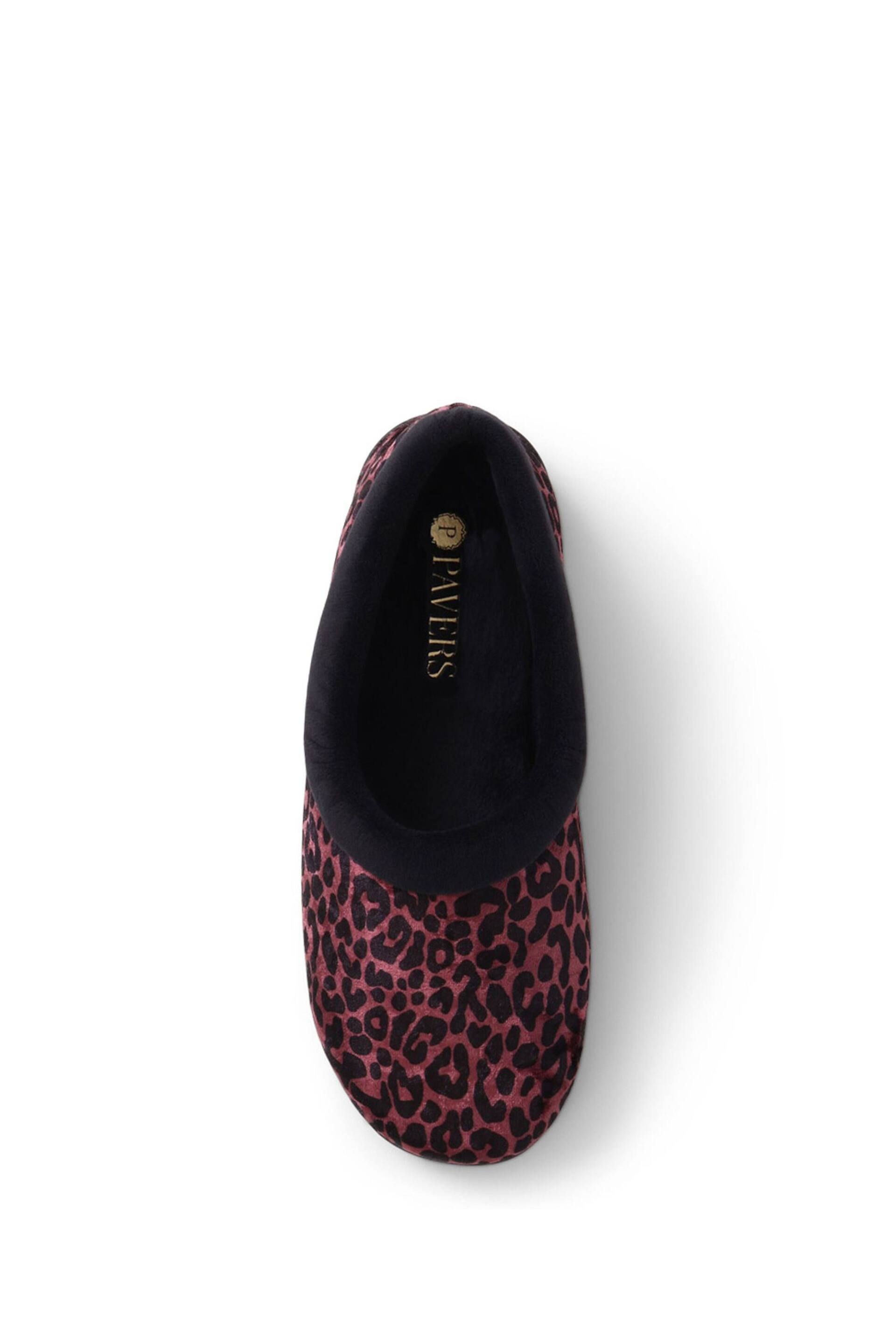 Pavers Red Leopard Print Casual Slippers - Image 4 of 5