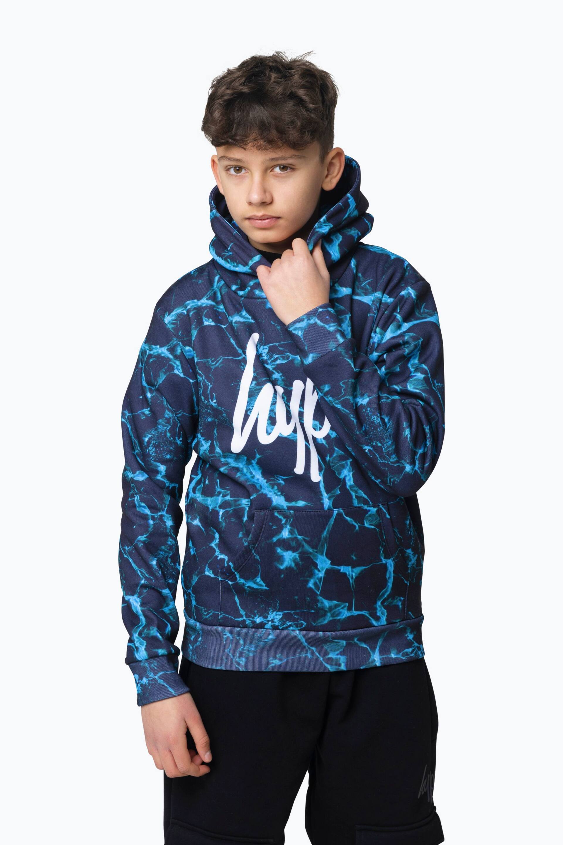 Hype. Blue Boys Multi X-ray Pool Hoodie - Image 1 of 7