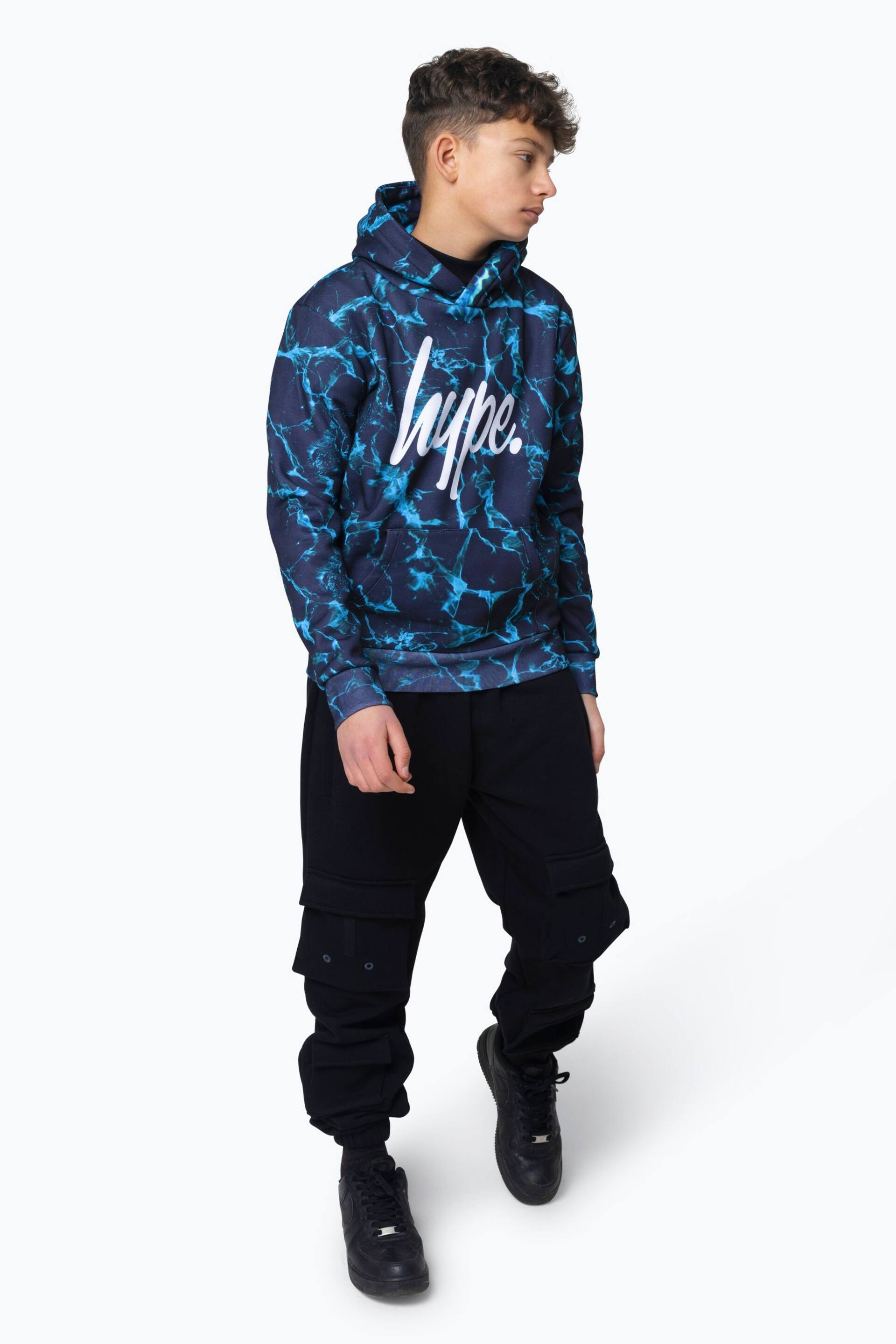 Hype. Blue Boys Multi X-ray Pool Hoodie - Image 3 of 7