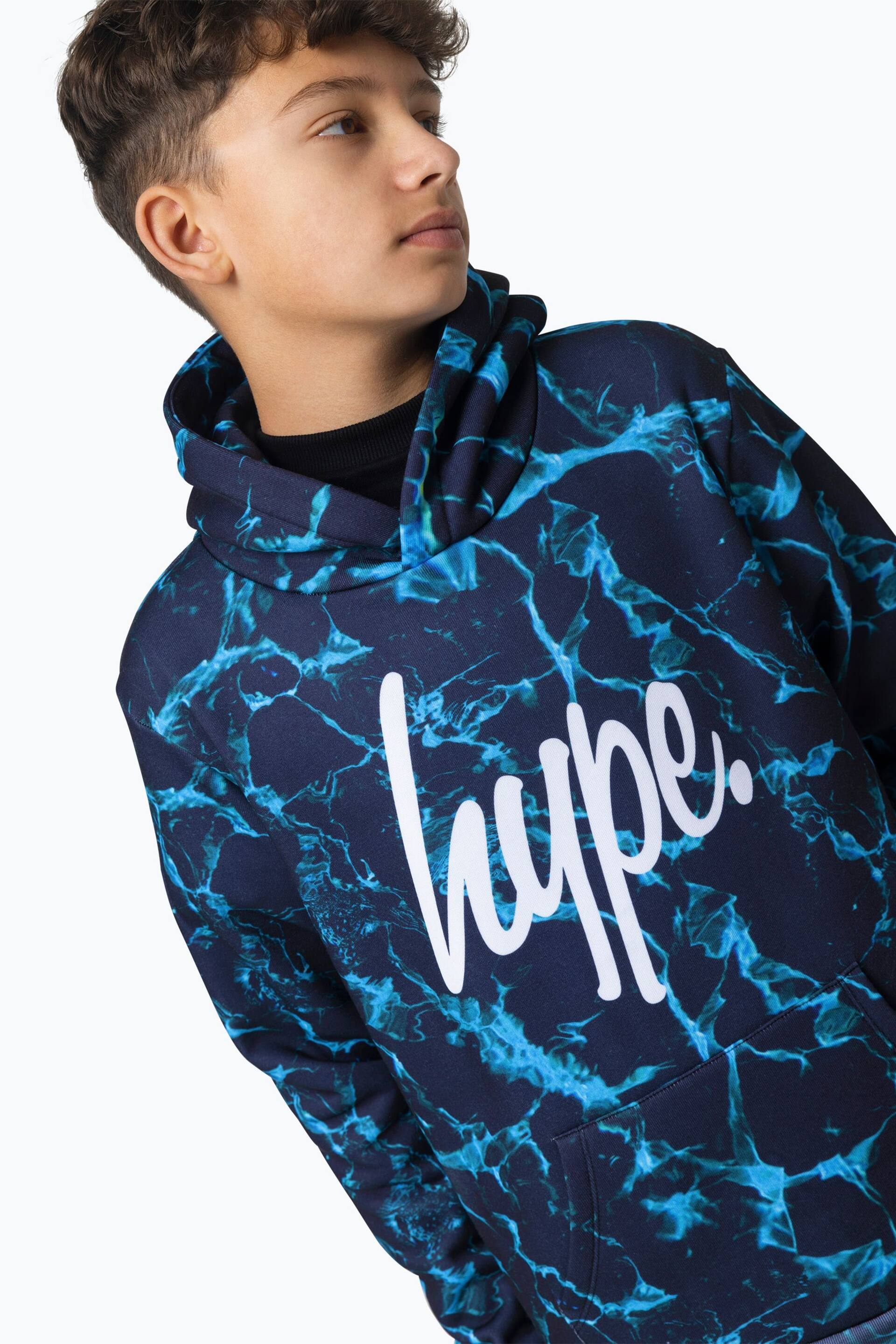 Hype. Blue Boys Multi X-ray Pool Hoodie - Image 4 of 7