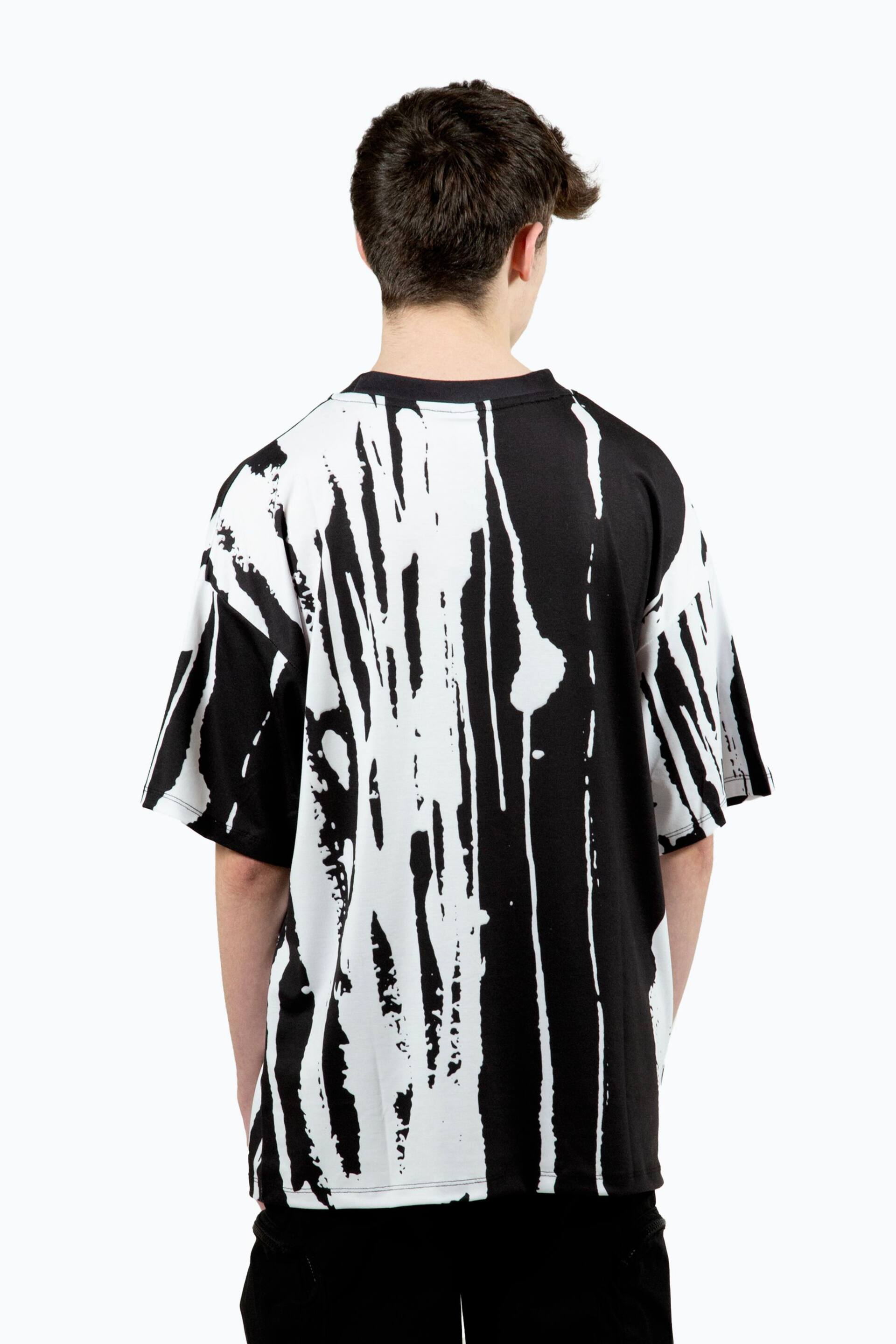 Hype. Boys Black Multi Paint Run T-Shirt - Image 2 of 8
