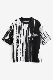 Hype. Boys Black Multi Paint Run T-Shirt - Image 6 of 8
