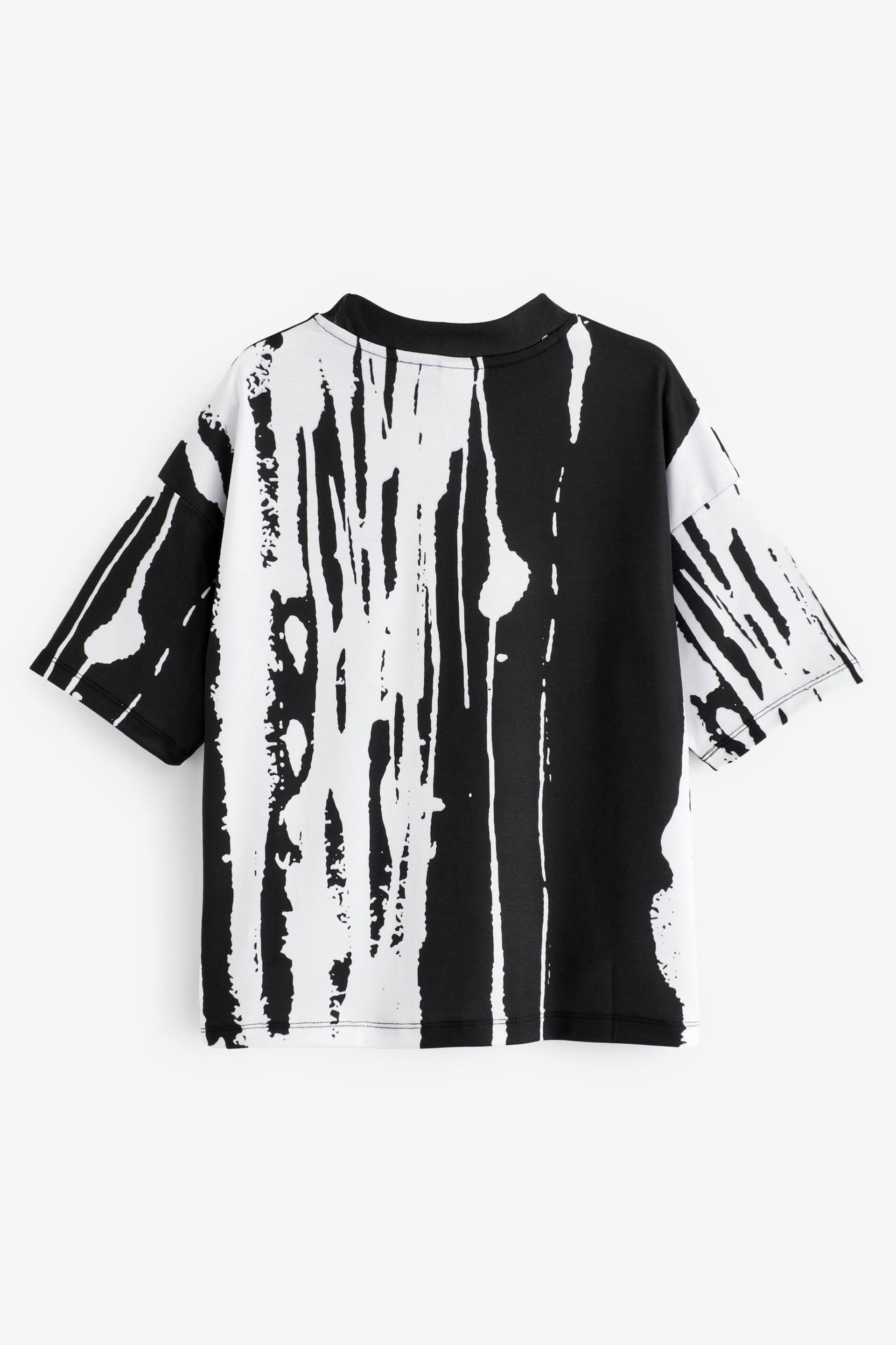 Hype. Boys Black Multi Paint Run T-Shirt - Image 7 of 8