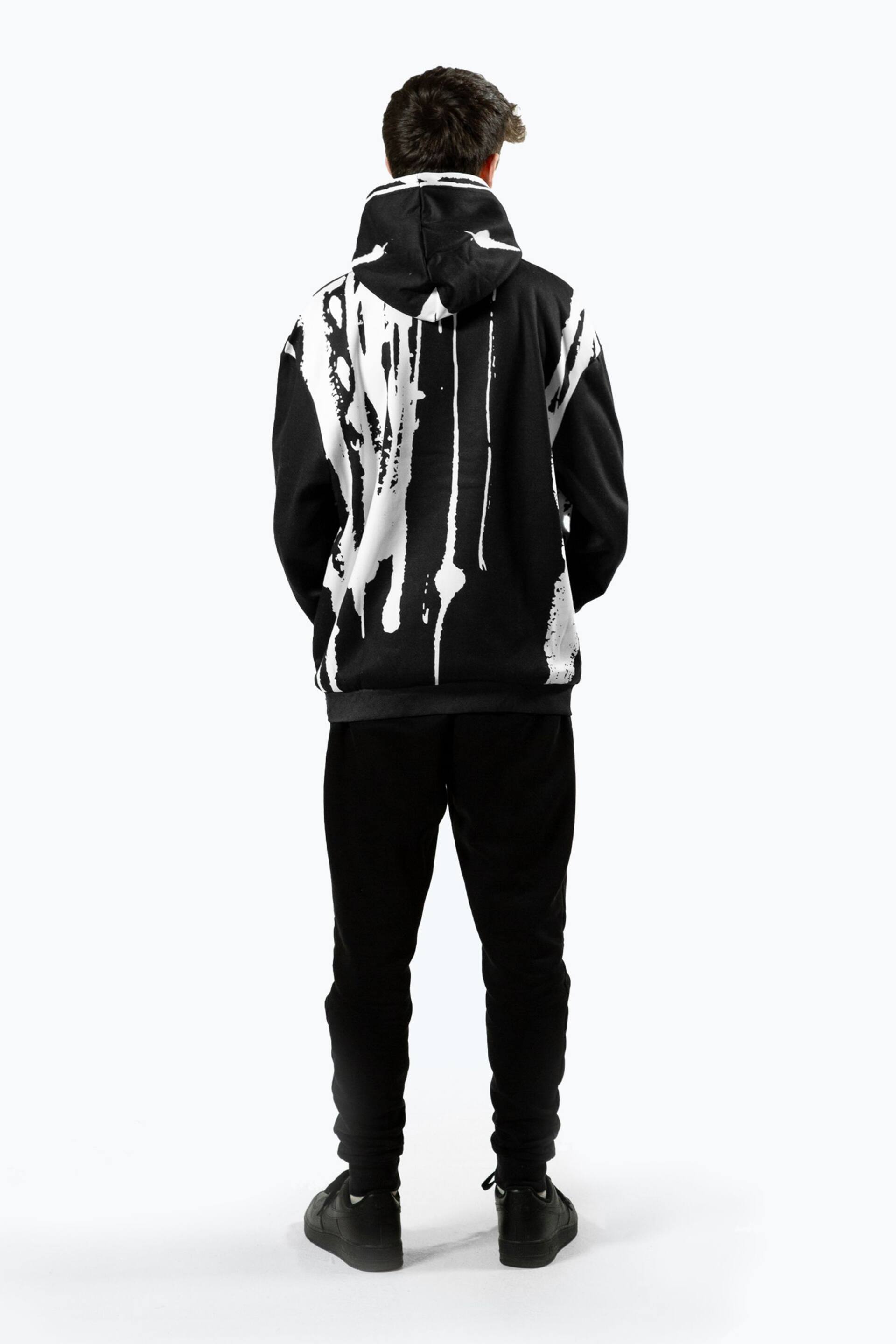 Hype. Boys Black Layered Earth Script Hoodie - Image 5 of 8