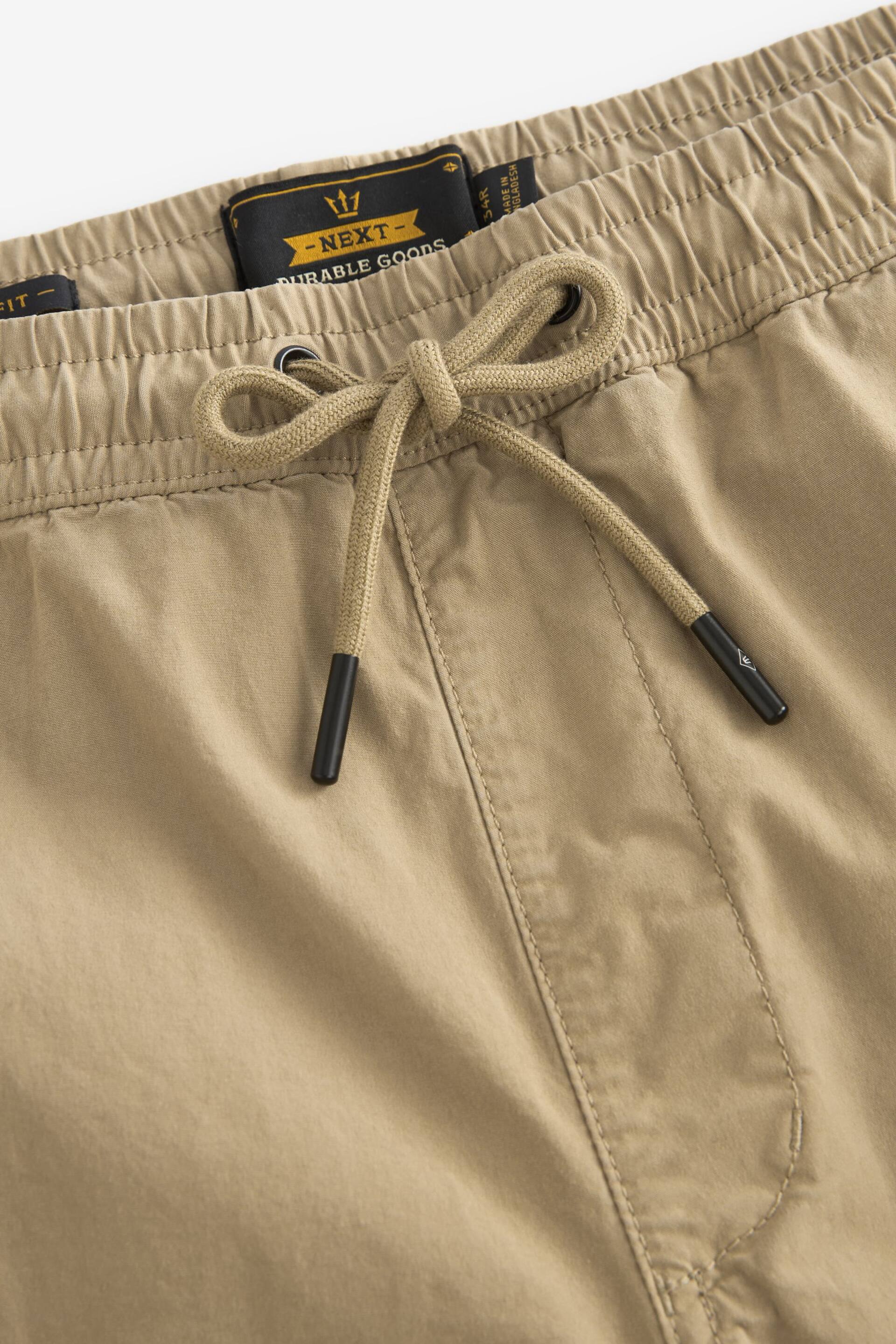 Light Tan Regular Tapered Stretch Utility Cargo Trousers - Image 9 of 11