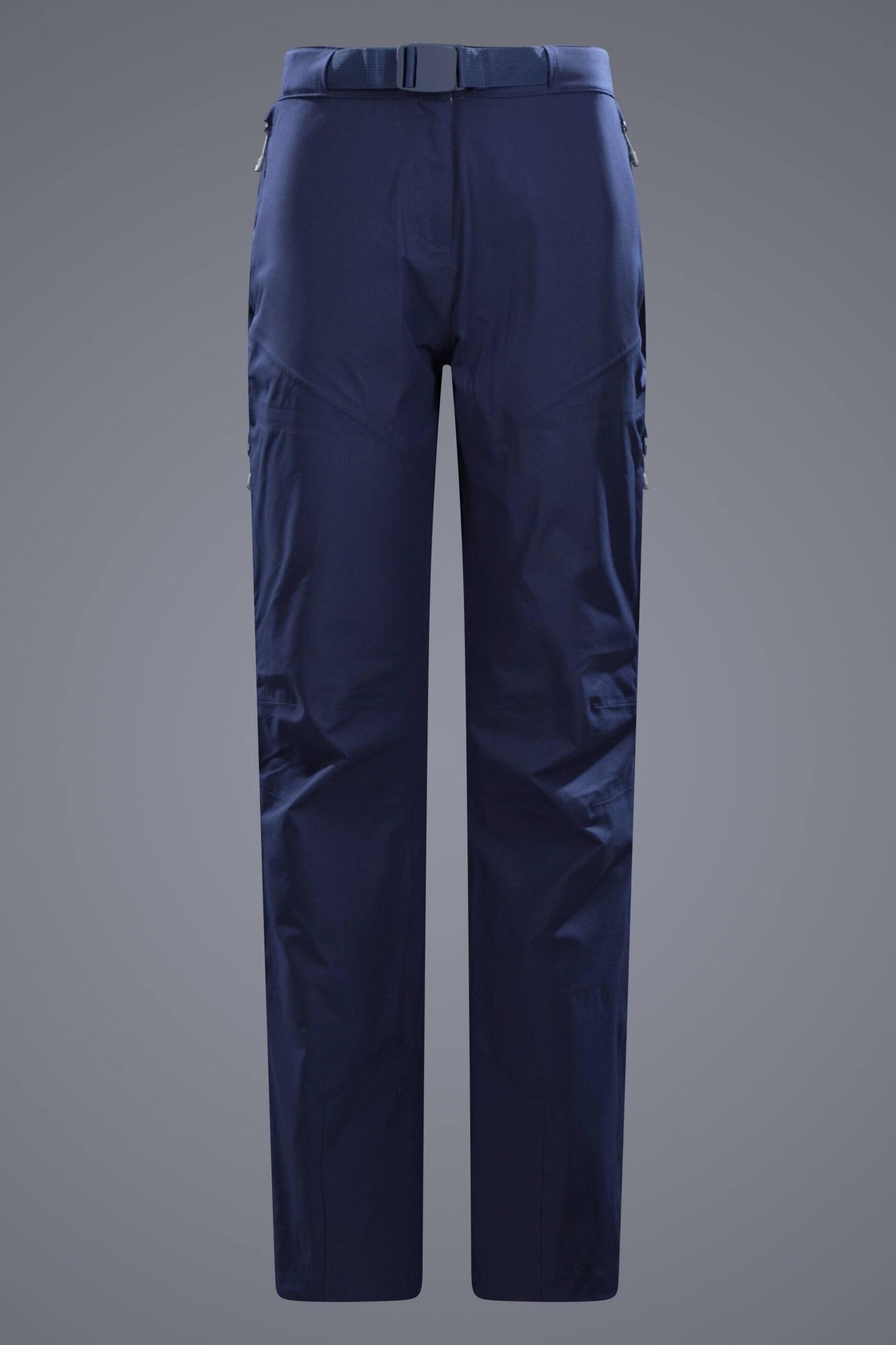 Mountain Warehouse Blue Womens Ultra Super Waterproof Trousers - Image 1 of 3