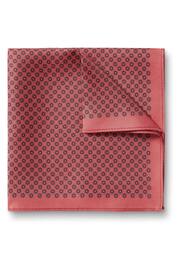 Charles Tyrwhitt Pink Circle Print Silk Pocket Square - Image 1 of 3
