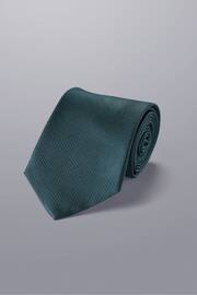 Charles Tyrwhitt Green Silk Stain Resistant Tie - Image 1 of 2