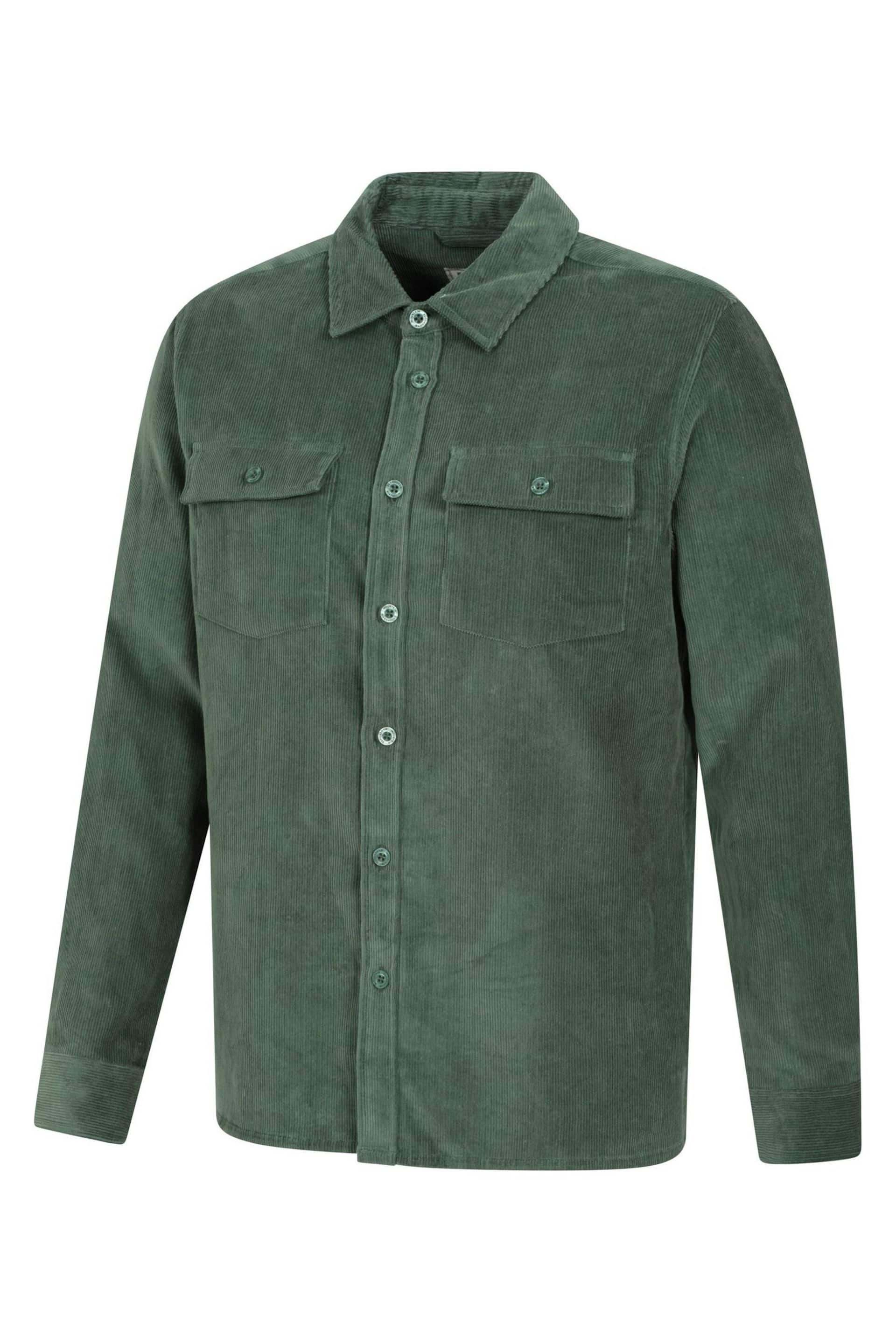 Mountain Warehouse Green Mens Farrow Cord Long Sleeve Shirt - Image 5 of 5