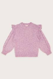 Monsoon Purple Boutique Knit Scallop Jumper - Image 1 of 3