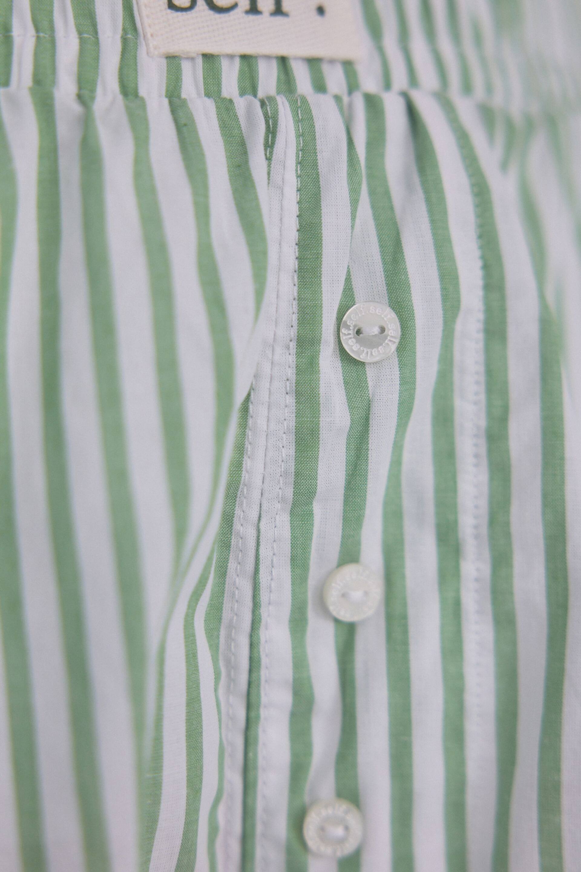 self. Green Rib Vest Short Pyjamas Set - Image 6 of 11