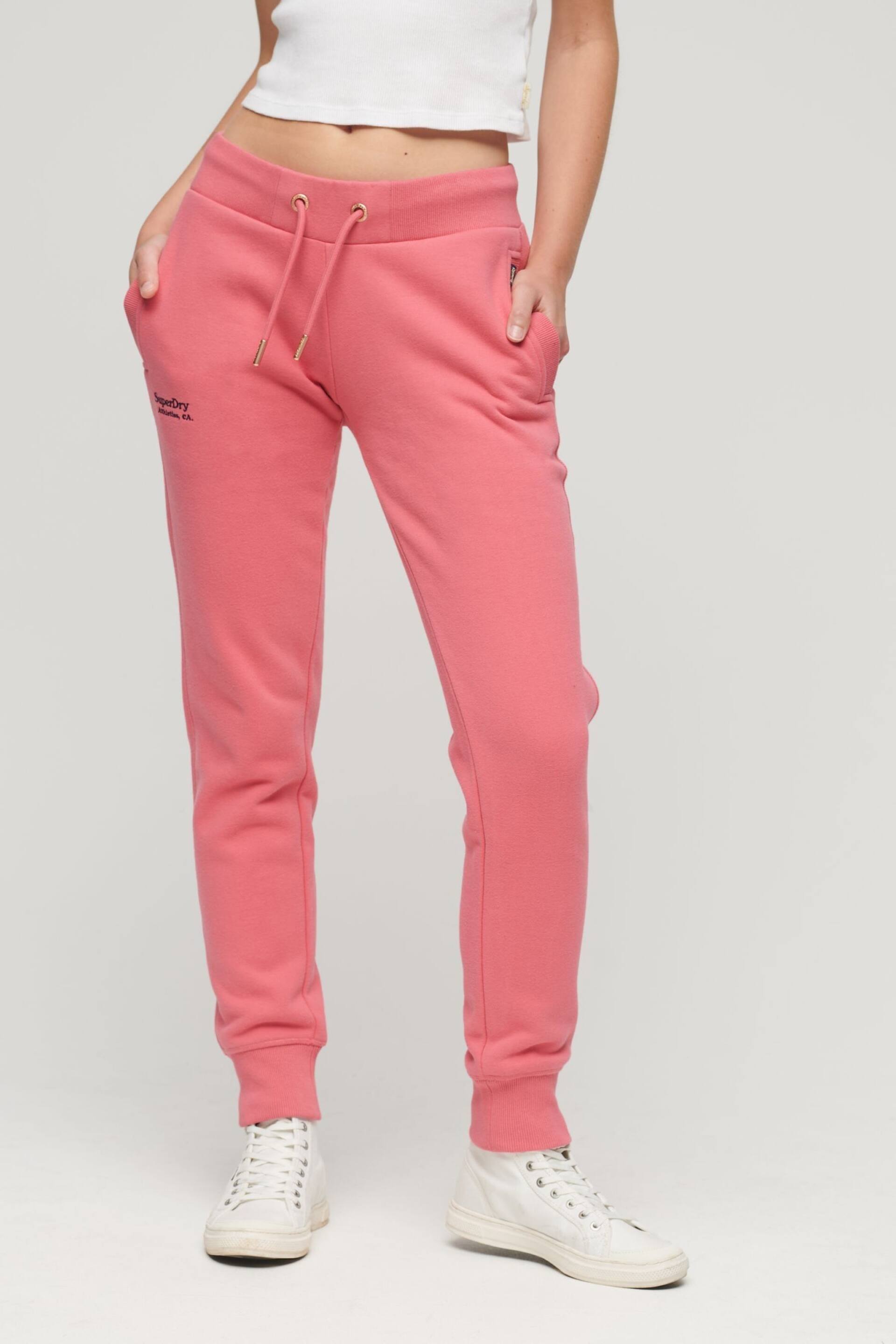 Superdry off pink Essential Logo Joggers - Image 1 of 6
