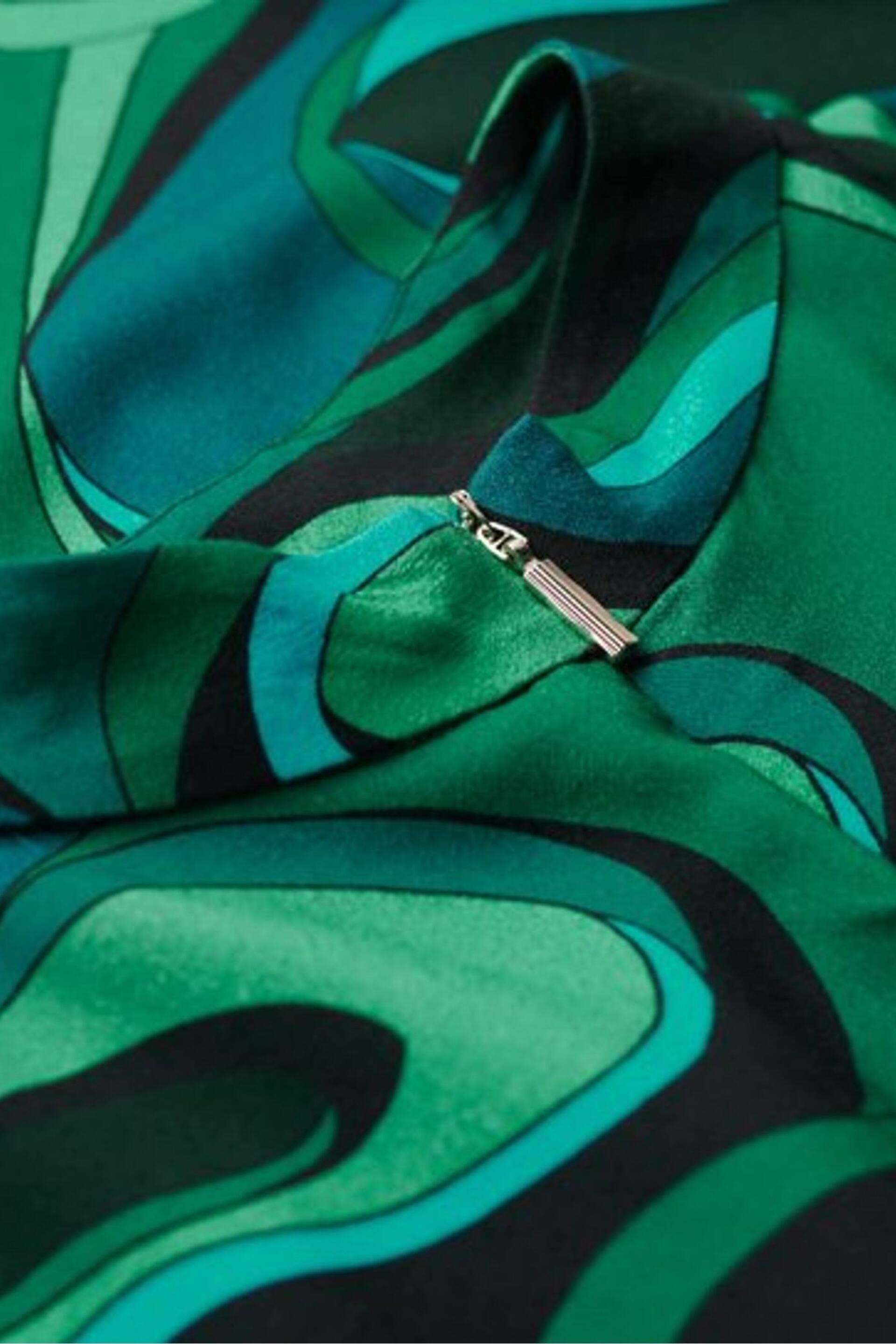 Superdry Green Long Sleeve Printed Mini Dress - Image 5 of 6