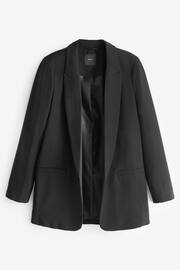Black Relaxed Fit Edge to Edge Blazer - Image 5 of 6