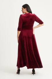 Scarlett & Jo Burgundy Red Verity Velvet Maxi Gown - Image 2 of 4