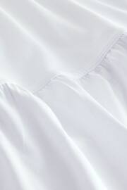 White Sleeveless Crew Neck Tiered Summer Maxi Jersey Dress - Image 6 of 6