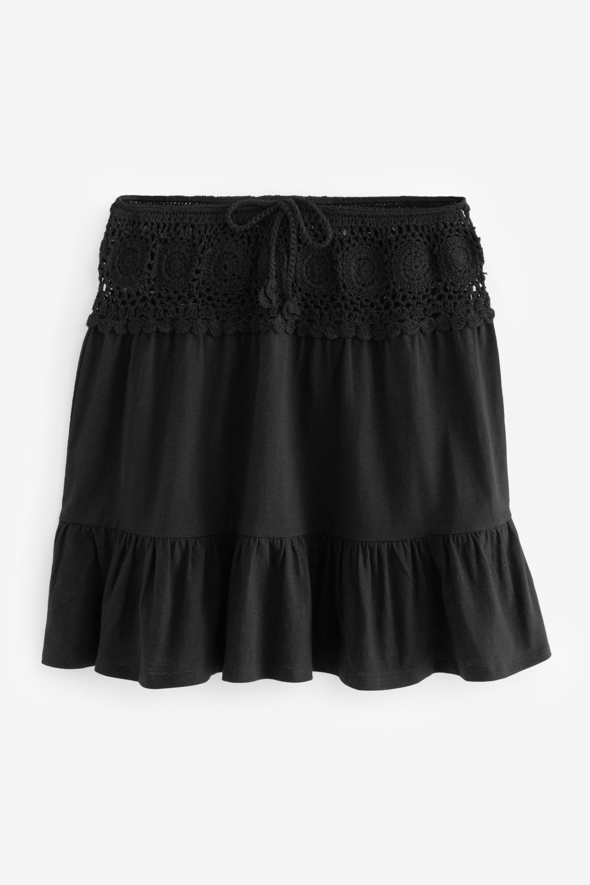 Black Crochet Mini Skirt - Image 5 of 6