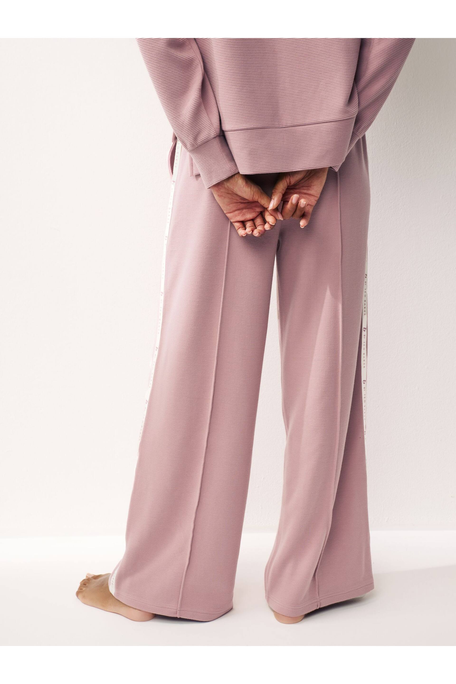 B by Ted Baker Ribbed Wide Leg Joggers - Image 3 of 5