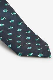 Navy Blue Fish Pattern Tie - Image 2 of 3