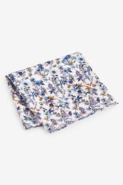 Light Blue/Pink Floral Tie And Pocket Square Set - Image 2 of 5